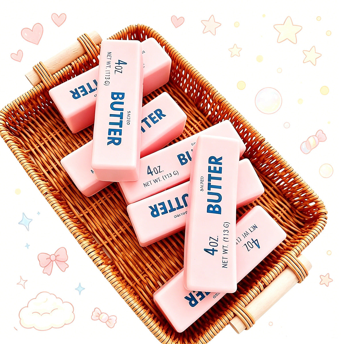 Pink Butter Squishy – Slow Rising Salted Butter Stress Toy