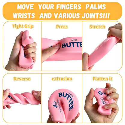 Pink Butter Squishy – Slow Rising Salted Butter Stress Toy