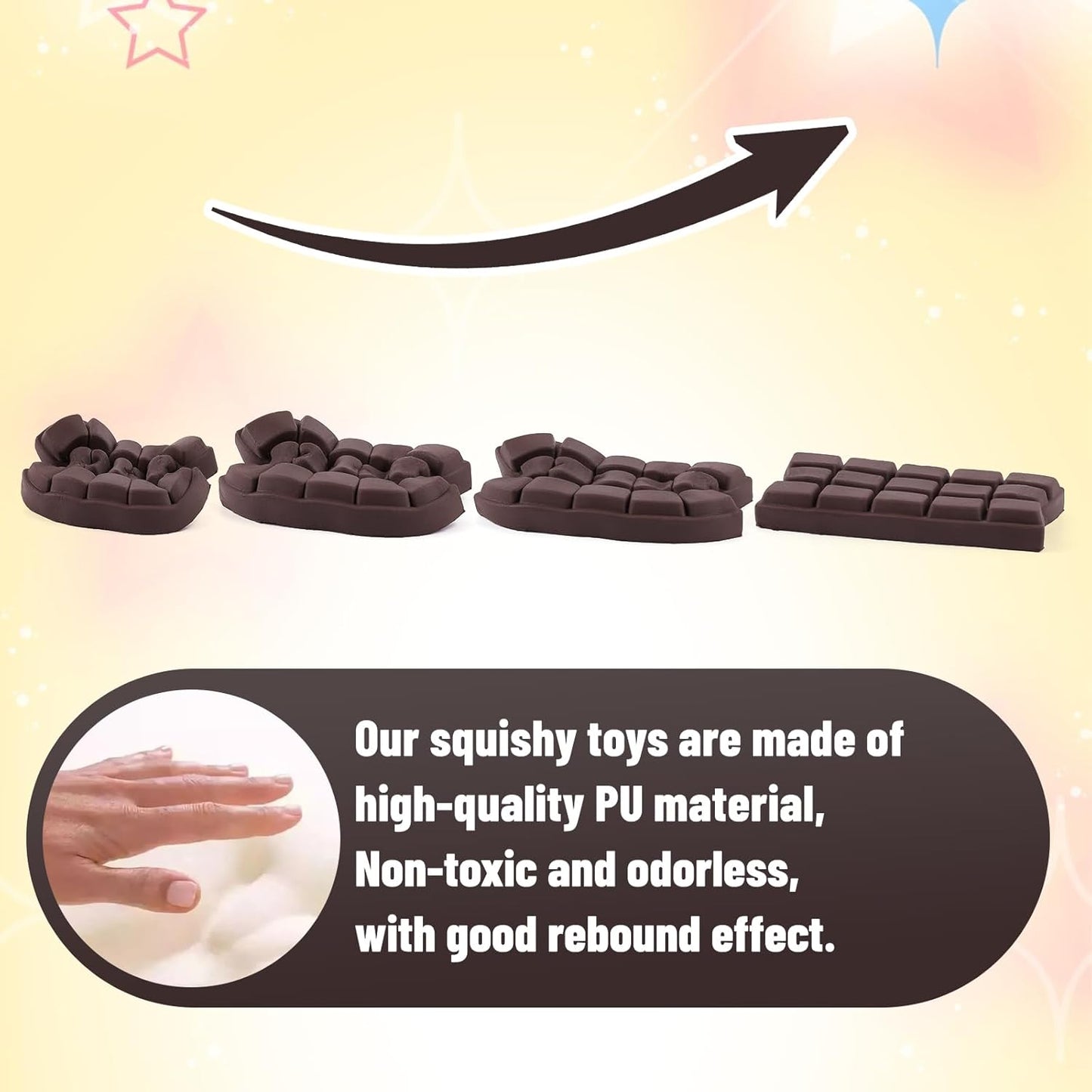 Chocolate Bar Squishy – Giant Slow Rising Squeeze Toy