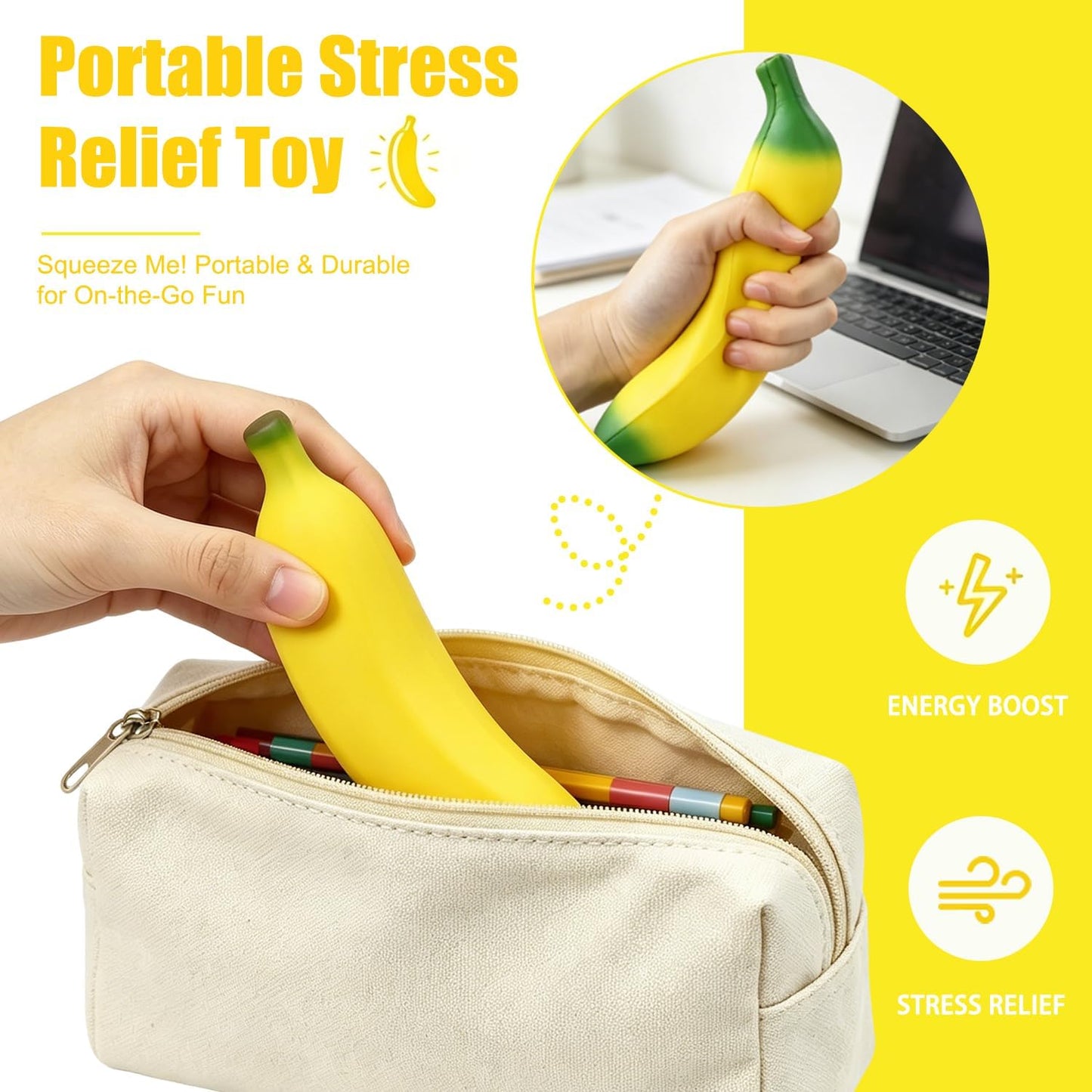 Banana Squishy – Slow Rising Fruit Squeeze Toy