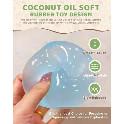 Blue Coconut Oil Squishy Ball – Slow Rising Stress Ball