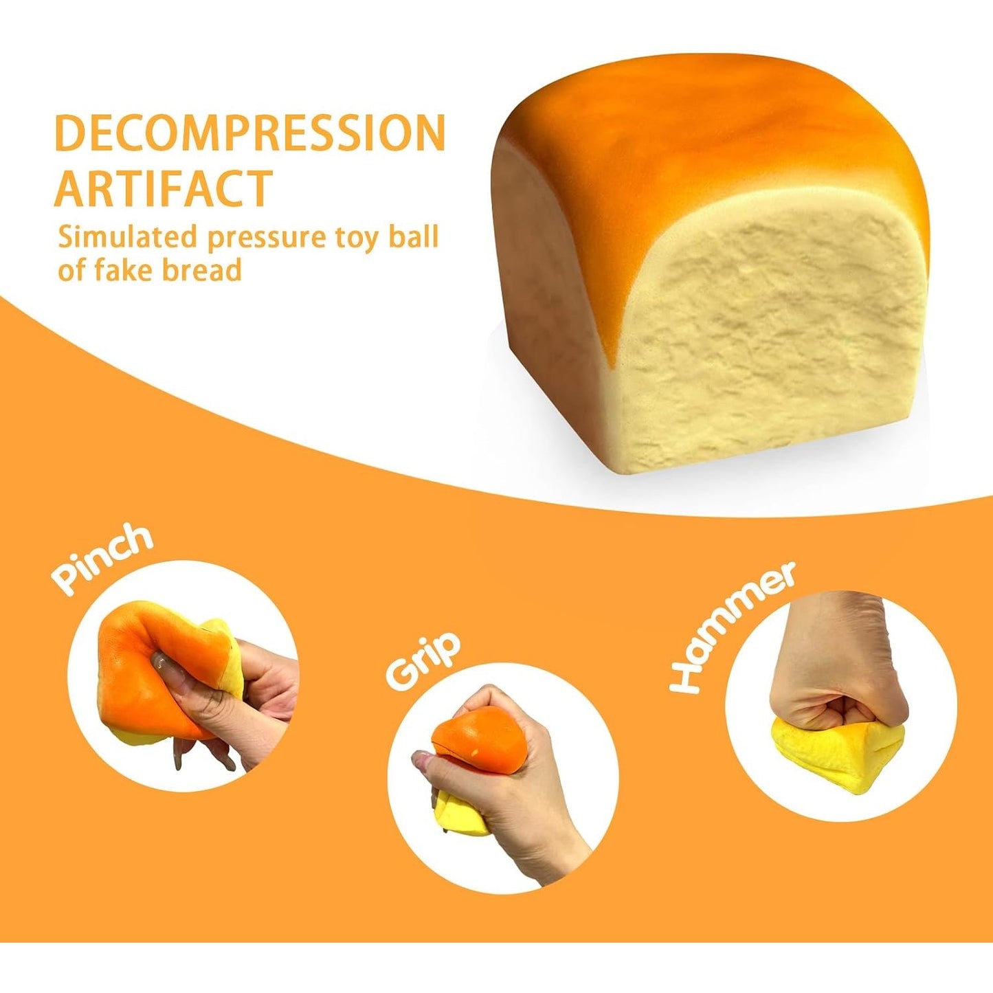 Bread Loaf Squishy – Jumbo Slow Rising Toast Squeeze Toy