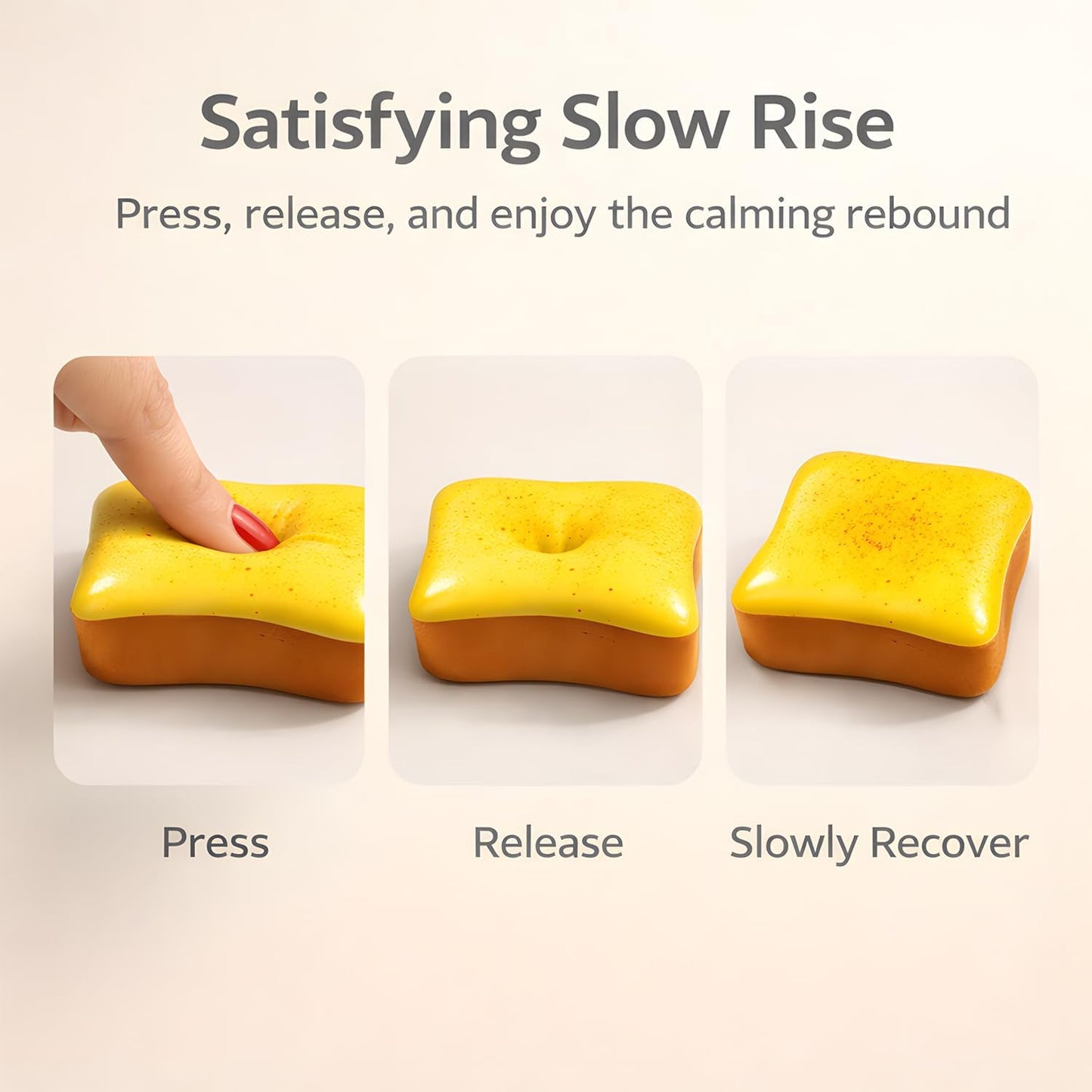 Butter Toast Squishy 2-Pack – Slow Rising Bread Squeeze Toy