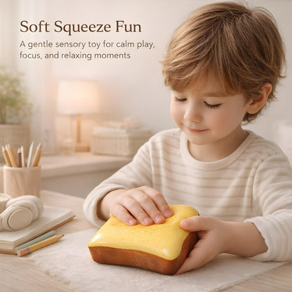 Butter Toast Squishy 2-Pack – Slow Rising Bread Squeeze Toy