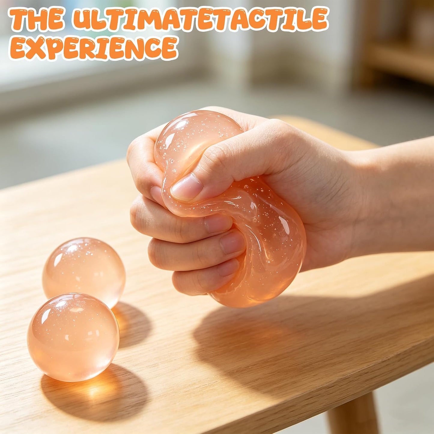 Champagne Coconut Oil Squishy Ball – Slow Rising Stress Ball