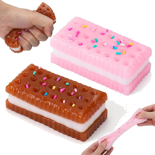 Ice Cream Cookie Sandwich Squishy – 2-Pack Squeeze Toys