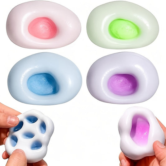 Dumpling squishy stress balls — all four colours