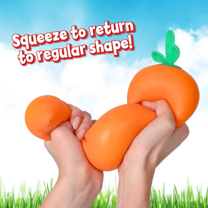 Giant Carrot Squishy – Jumbo 11.5" Stretchy Sensory Toy