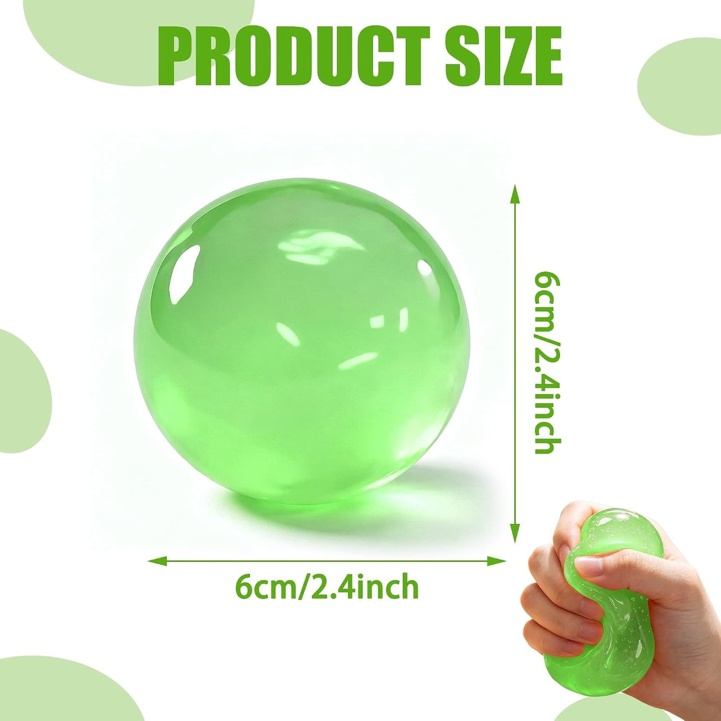 Green Coconut Oil Squishy Ball – Slow Rising Stress Ball