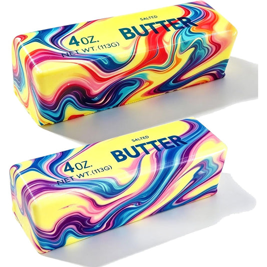 Marble Swirl Butter Squishy – Slow Rising Butter Stick