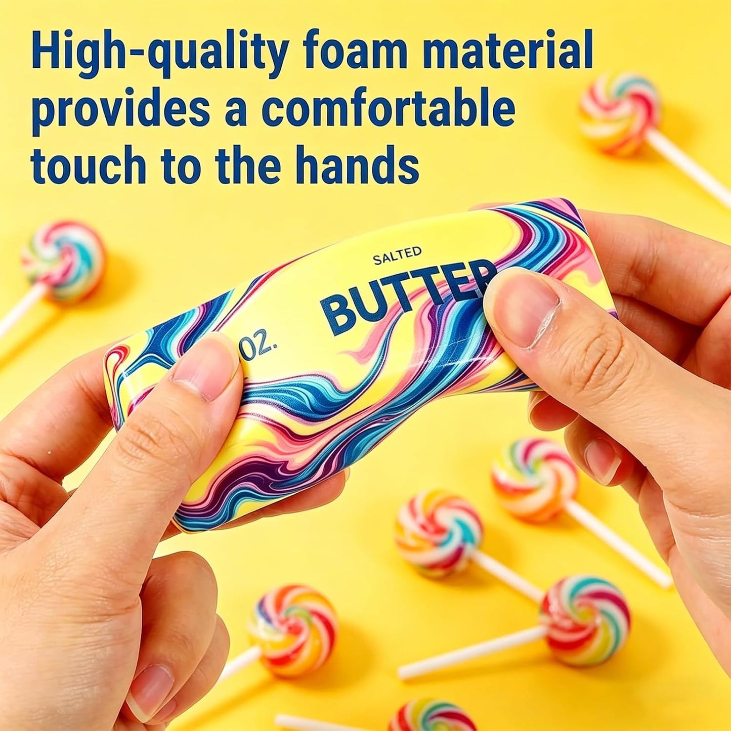 Marble Swirl Butter Squishy – Slow Rising Butter Stick