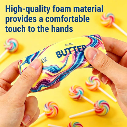 Marble Swirl Butter Squishy – Slow Rising Butter Stick