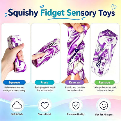 Purple Swirl Butter Squishy – Slow Rising Butter Stick