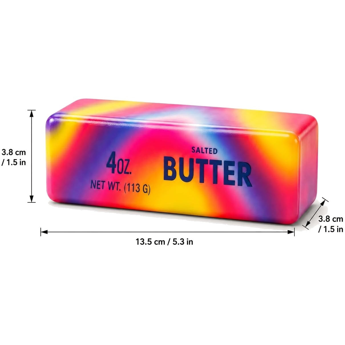 Rainbow Butter Squishy – Slow Rising Tie-Dye Butter Stick