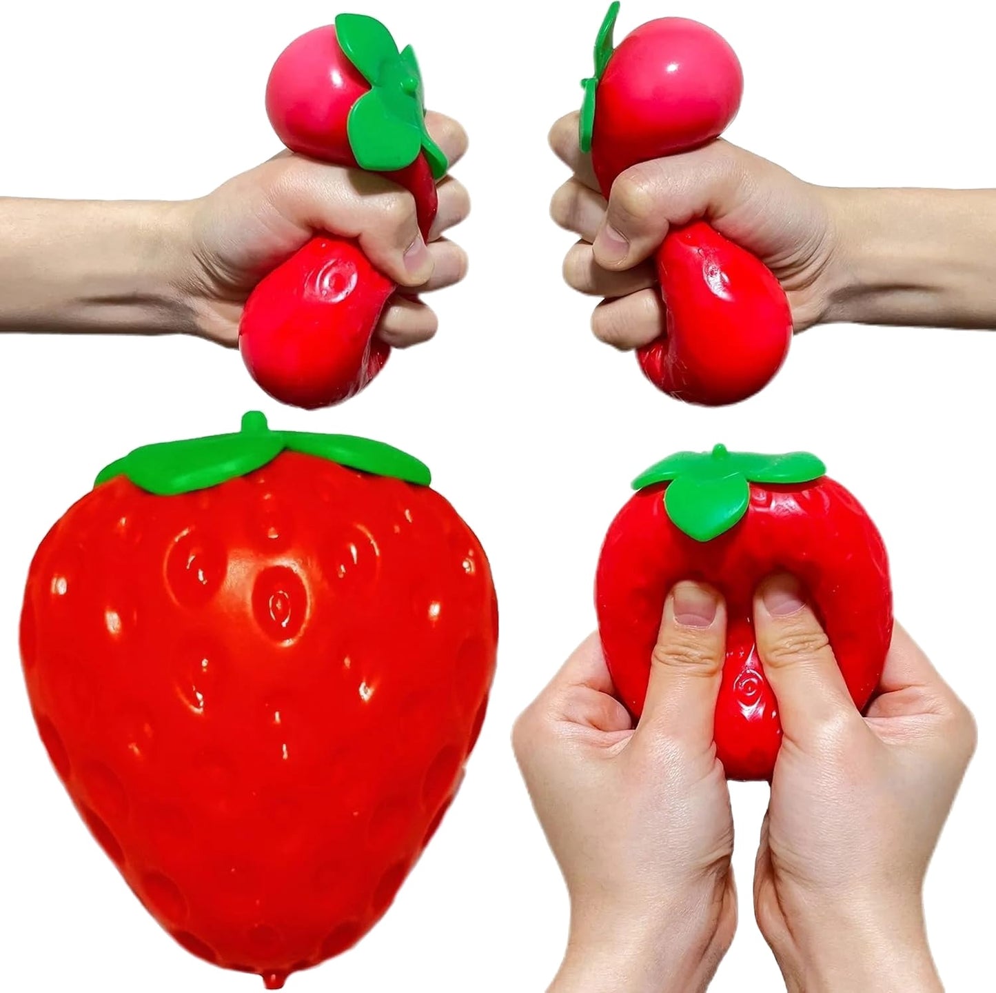 Jumbo Strawberry Squishy – Slow Rising Fruit Squeeze Toy