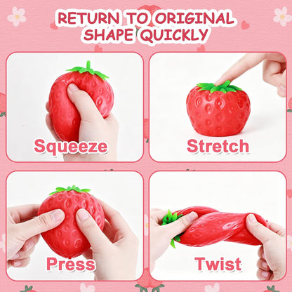 Jumbo Strawberry Squishy – Slow Rising Fruit Squeeze Toy
