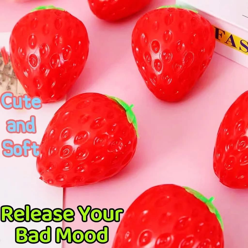 Jumbo Strawberry Squishy – Slow Rising Fruit Squeeze Toy
