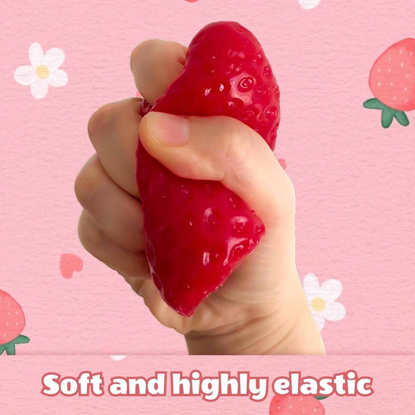 Strawberry Taba Squishy – 3-Pack Sensory Squeeze Toys