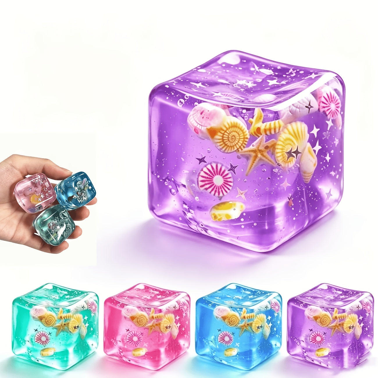 Ocean Gel Squeeze Cubes – 3-Pack Marine Stress Toys