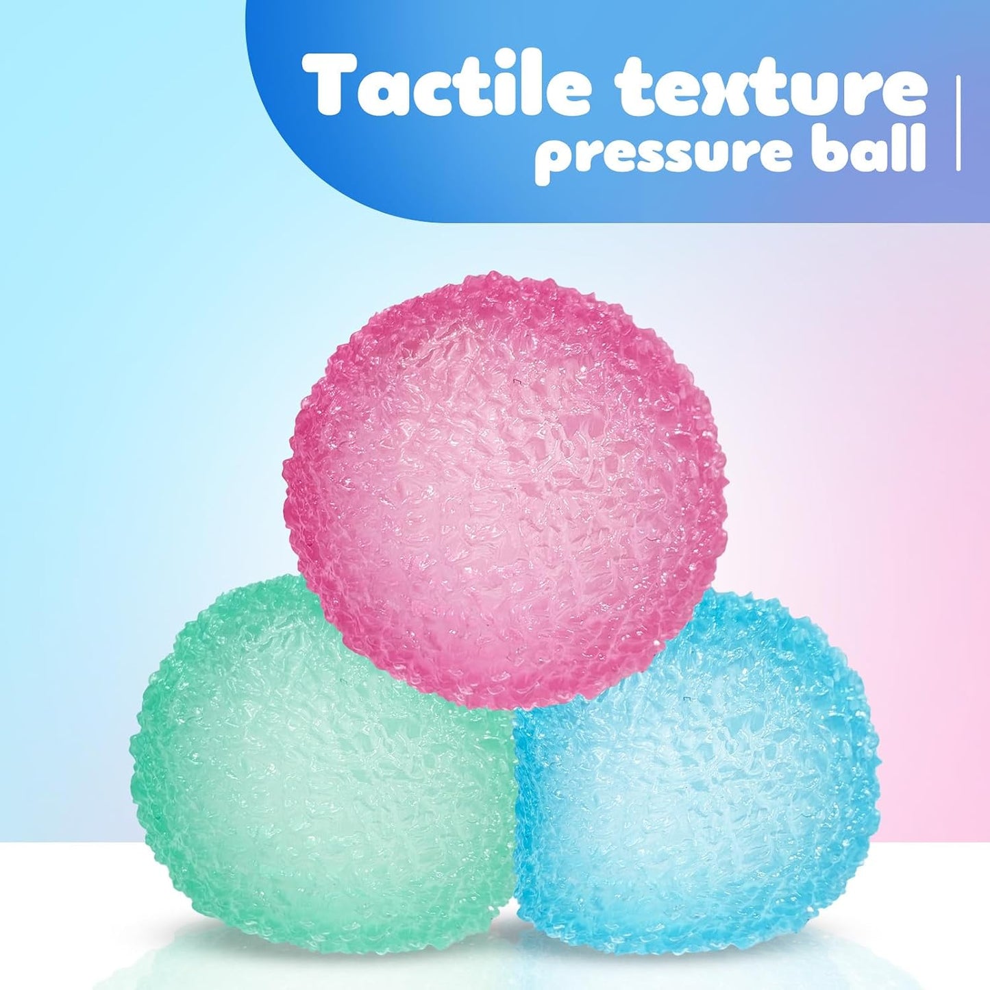 Textured Gel Stress Balls – 3-Pack Sensory Squeeze Toys