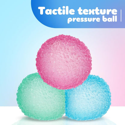 Textured Gel Stress Balls – 3-Pack Sensory Squeeze Toys