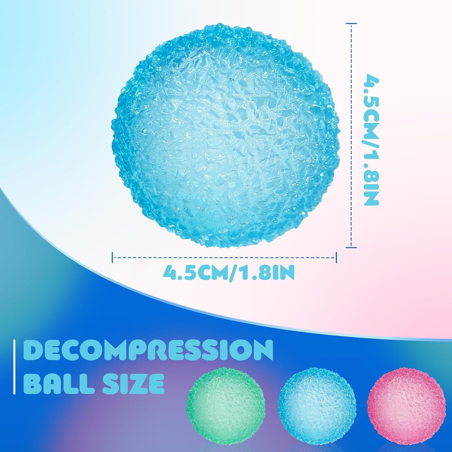 Textured Gel Stress Balls – 3-Pack Sensory Squeeze Toys