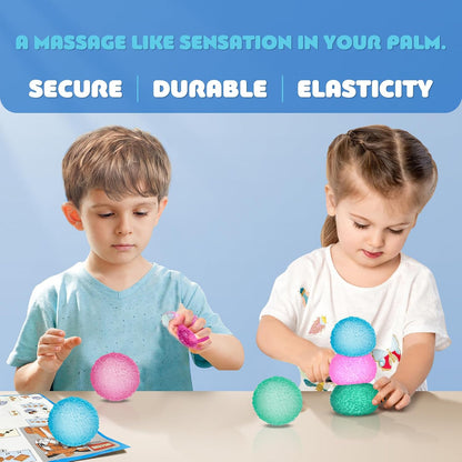 Textured Gel Stress Balls – 3-Pack Sensory Squeeze Toys