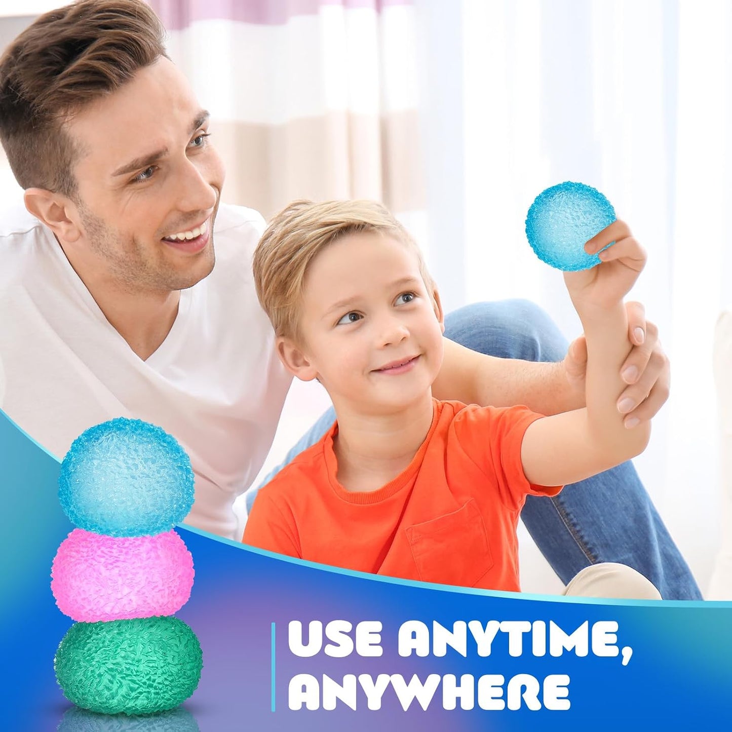 Textured Gel Stress Balls – 3-Pack Sensory Squeeze Toys